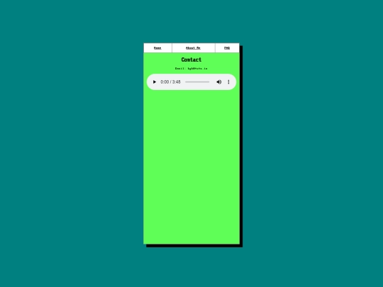 about/contact screenshot