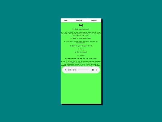 about/faq screenshot