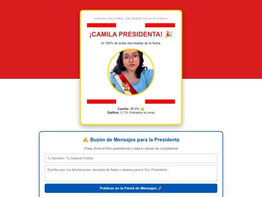 camilapresidenta/proclamacion screenshot