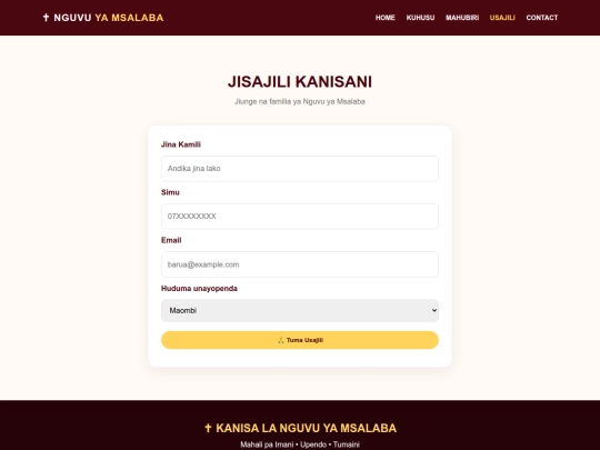 usajili screenshot