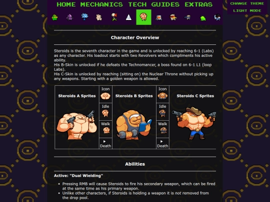 character/steroids screenshot