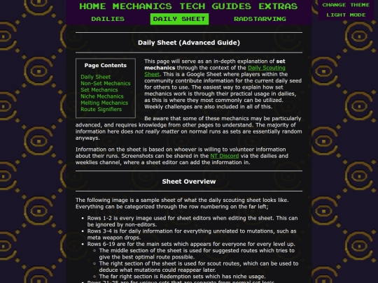 dailies/sheet screenshot