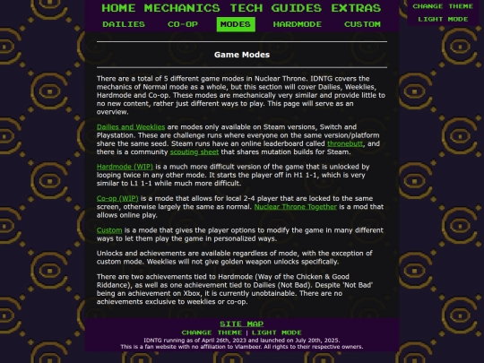 modes screenshot