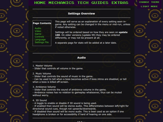 settings screenshot