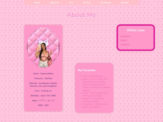 aboutme screenshot