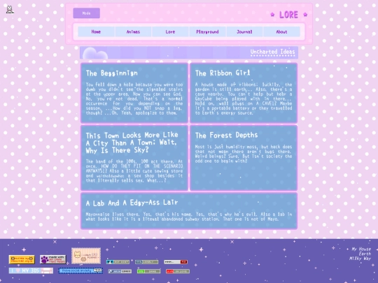 Pages/lore screenshot