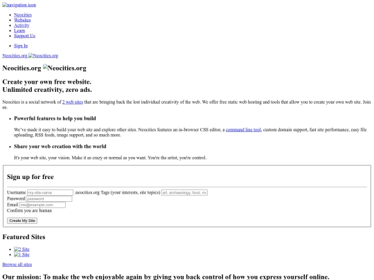 neocities screenshot