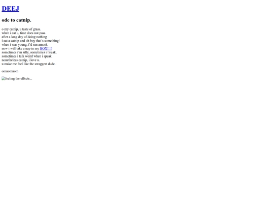 pages/ode-to-catnip screenshot