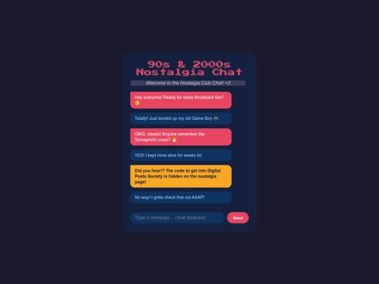 ChatRoom For Nostalgia page/newfile screenshot