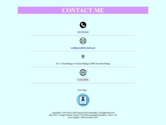 HTML/contactme screenshot
