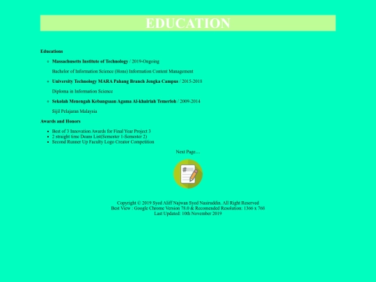HTML/education screenshot