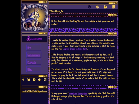 MiscPages/AboutMe screenshot