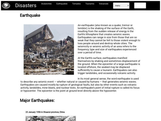 SubPages/earthquake screenshot