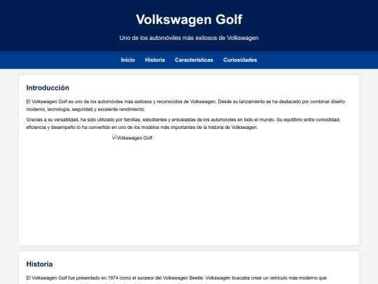 proyecto paginas web/golf screenshot