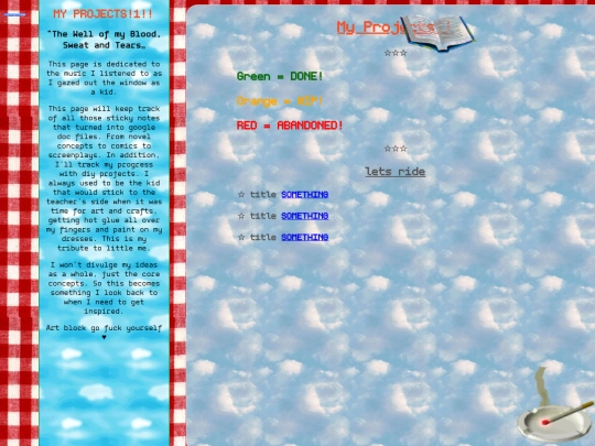 links/myprojects screenshot