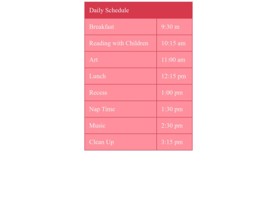schedule/schedule screenshot