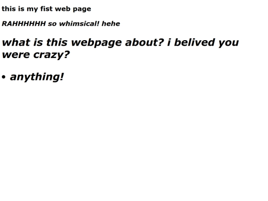 myfirstpage screenshot