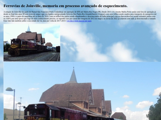 Ferrovias na cidade de Joinville screenshot