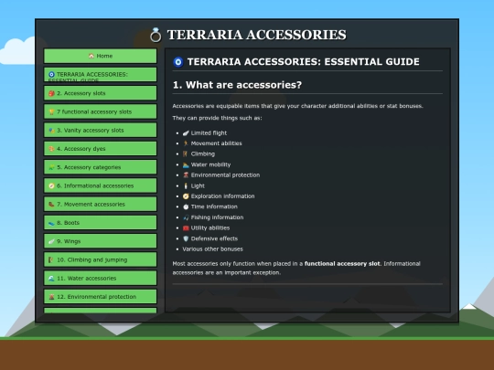 accessories screenshot