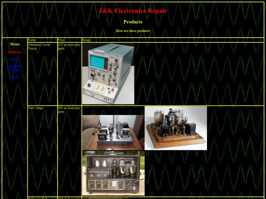 products screenshot