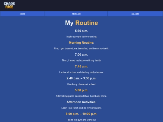 trabajo ingles/MyRoutine screenshot