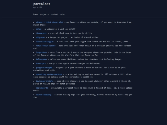projects screenshot