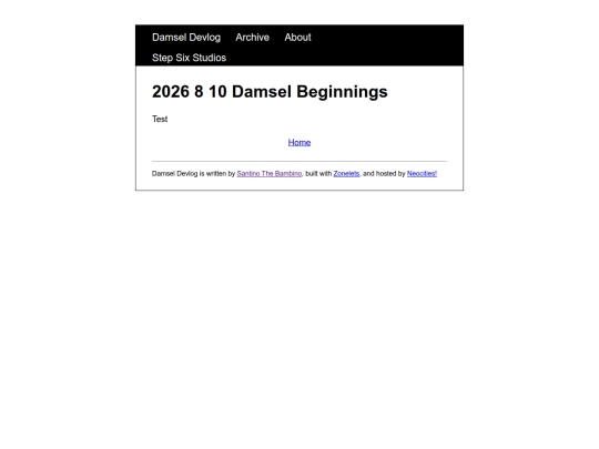 Damsel/posts/2026-8-10-Damsel-Beginnings screenshot