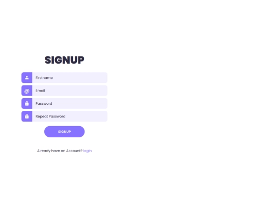 Login Signup Form/signup screenshot