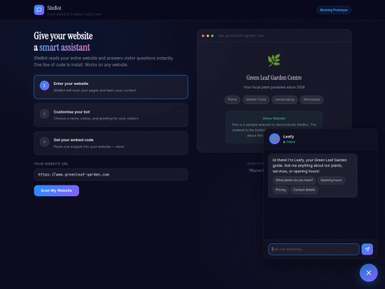 sitebot screenshot