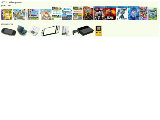 personal/collections/games screenshot