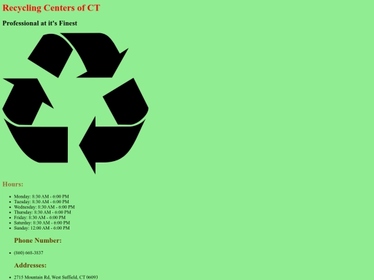 RecyclingCentersCT/RecyclingCTHome screenshot