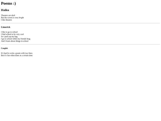 My Poems screenshot