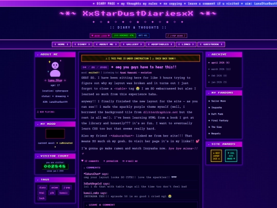 blog screenshot