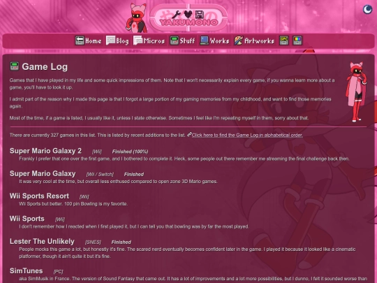 gamelog screenshot