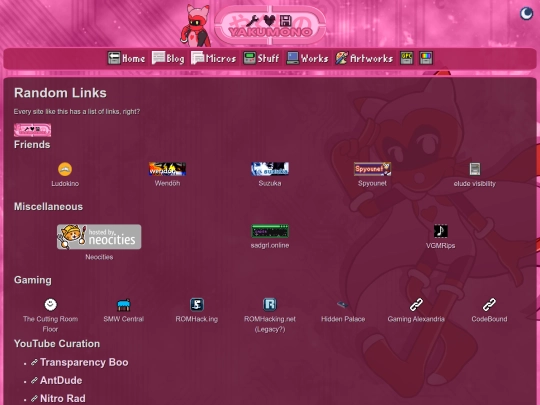links screenshot