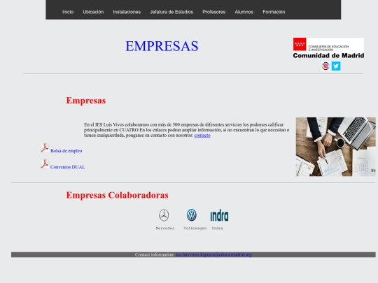 Luis Vives/Empresas screenshot