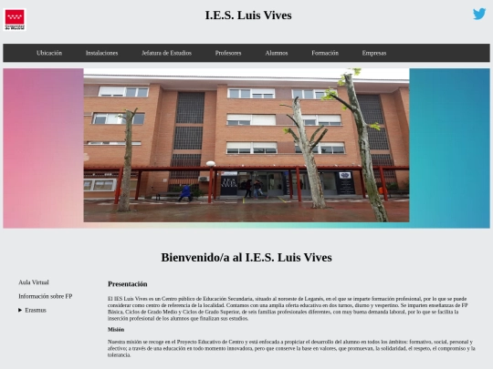 Luis Vives/Inicio screenshot