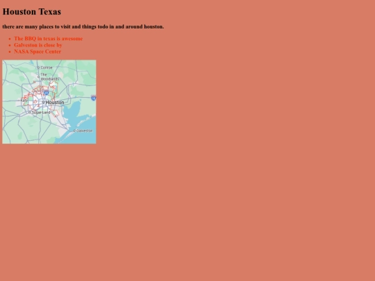Travel Webpage screenshot