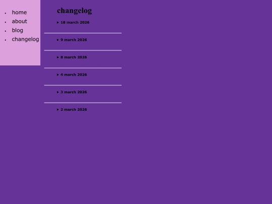 changelog screenshot