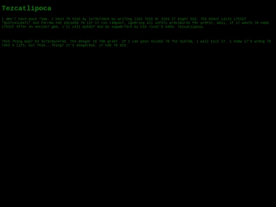 tezcatlipoca screenshot