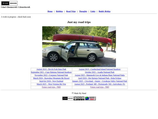 page/roadtrips screenshot