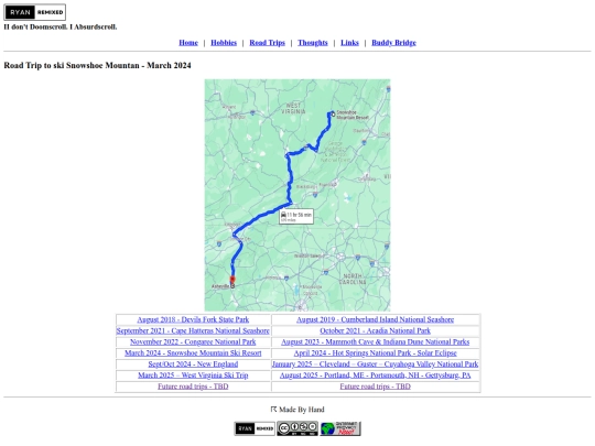 page/roadtrips/snowshoe screenshot