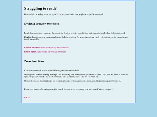 strugglingtoread screenshot