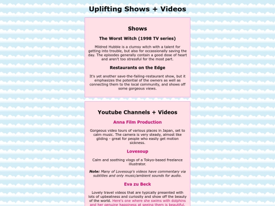 subpages/upliftingshows screenshot