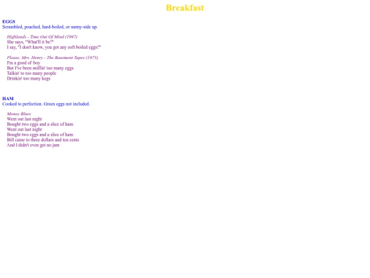 breakfast screenshot