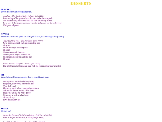 desserts screenshot