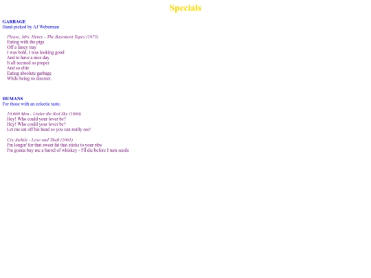 specials screenshot