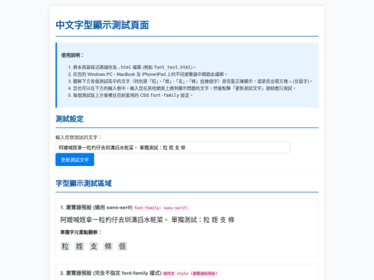 font screenshot