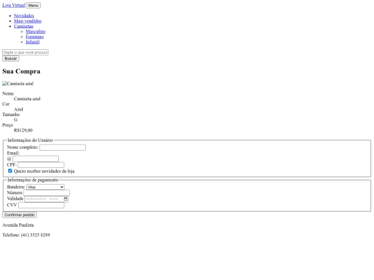 carrinho screenshot