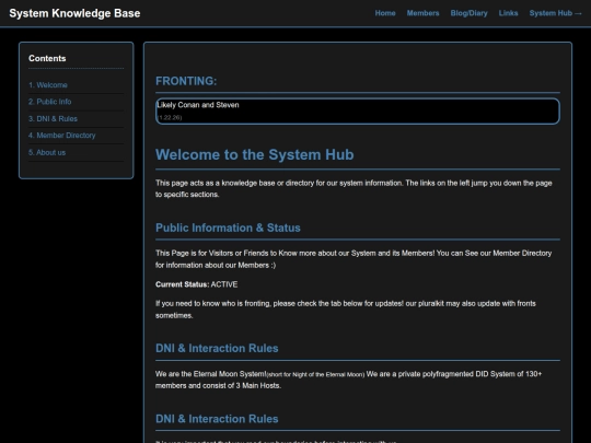 system_dashboard screenshot